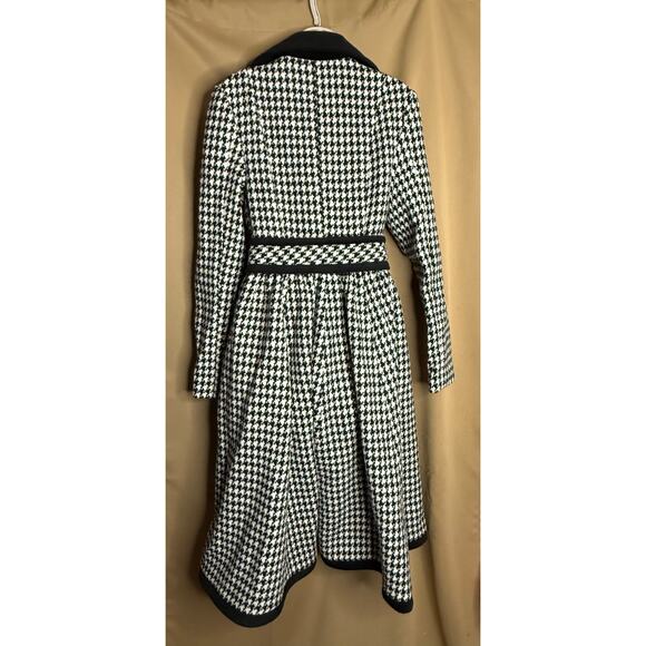Unique Vintage Black and White Houndstooth Swing Coat M NWOT - Picture 9 of 10